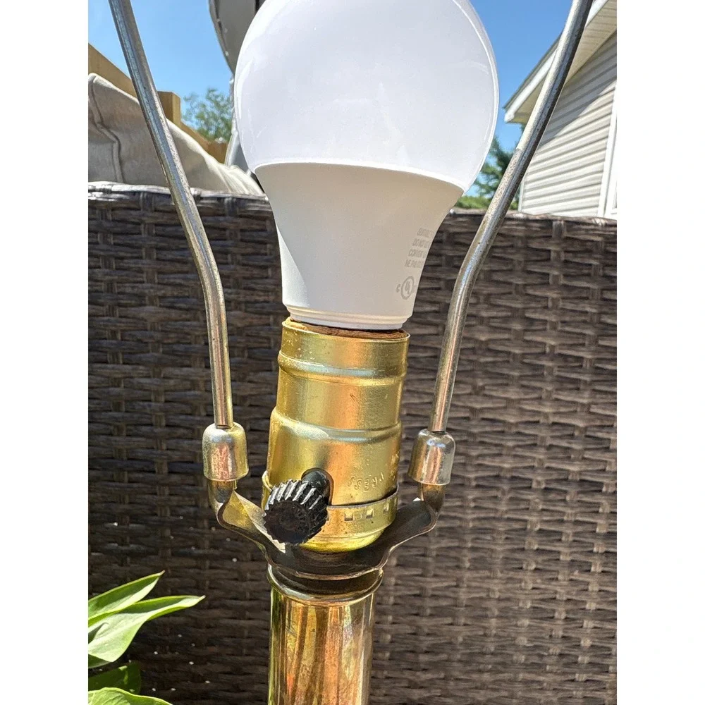 Vtg Hollywood Regency Brass Bird Table Lamp Mid Century Modern Tropical Parrot